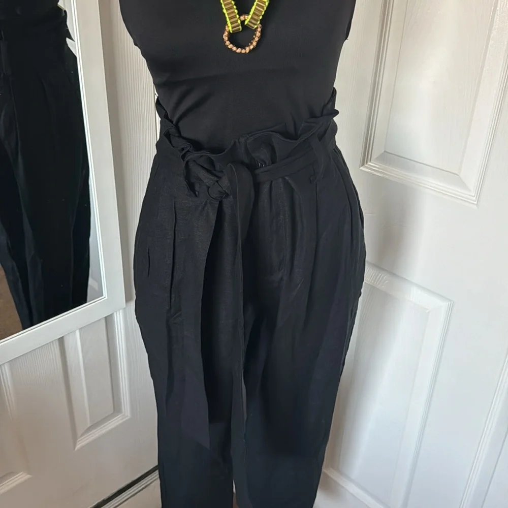 ON 34th black paper-bag pants - Picture 2 of 9